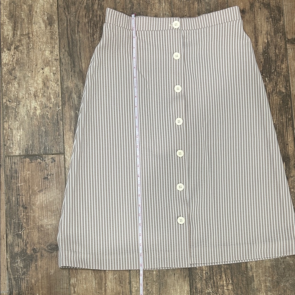 Vintage homemade Striped Button-Down Skirt - Picture 3 of 11